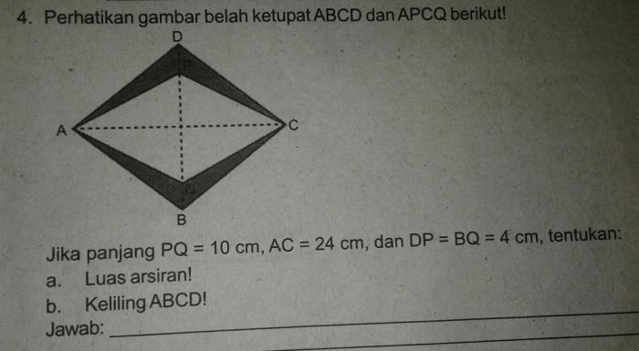 perhatikan gambar belah ketupat abcd terbaru