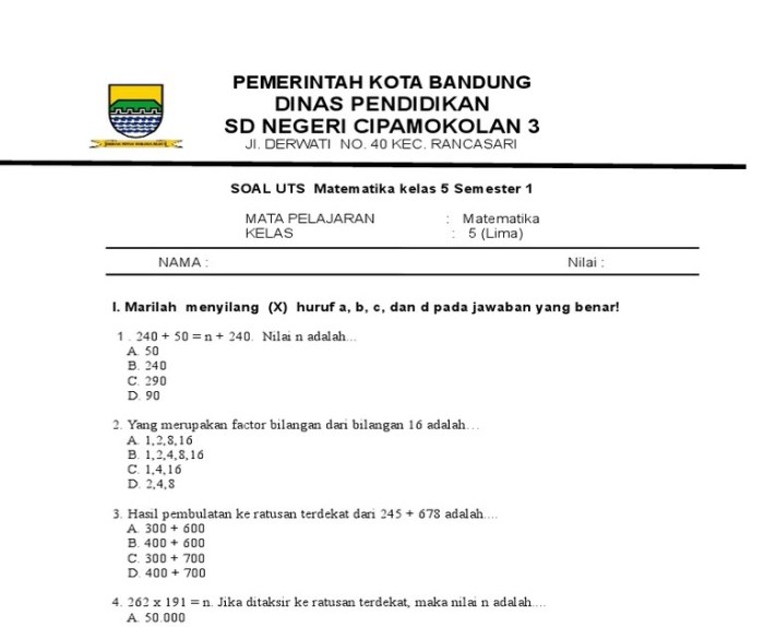 soal uts kelas 6 semester 1 2021 terbaru