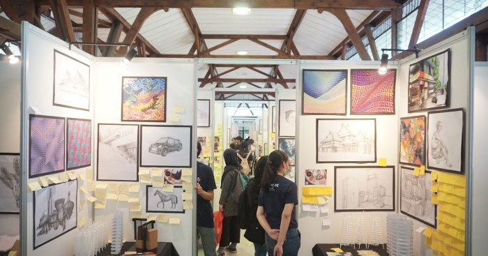 contoh denah pameran 2 pintu terbaru