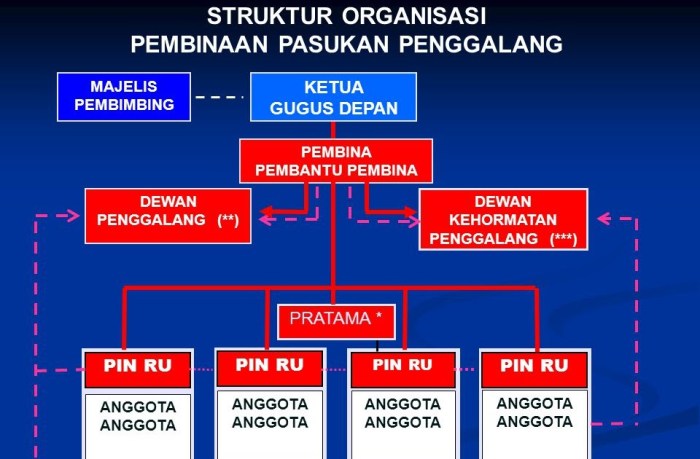 Struktur organisasi gugus depan penggalang