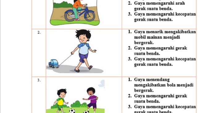 menempel gambar peristiwa gerakan benda