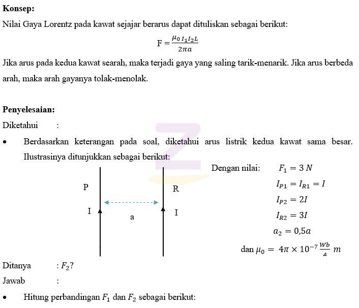 gaya lorentz 3 kawat sejajar terbaru