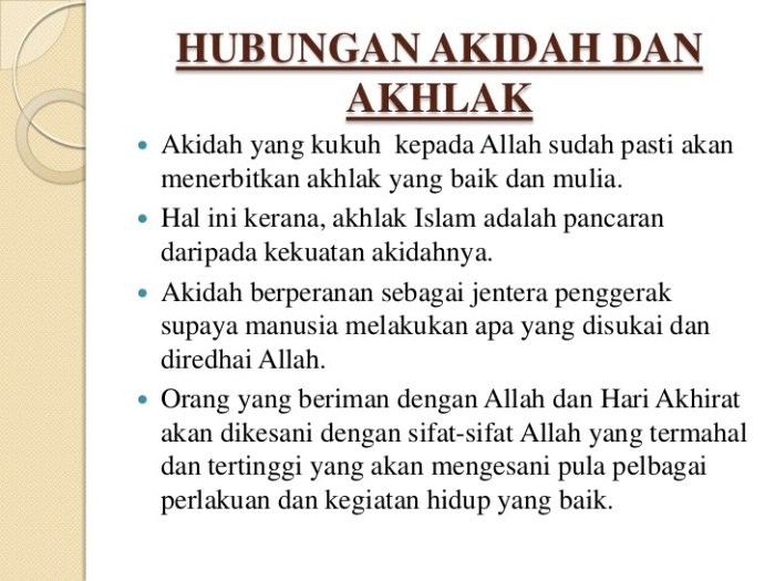 hubungan aqidah syariah dan akhlak