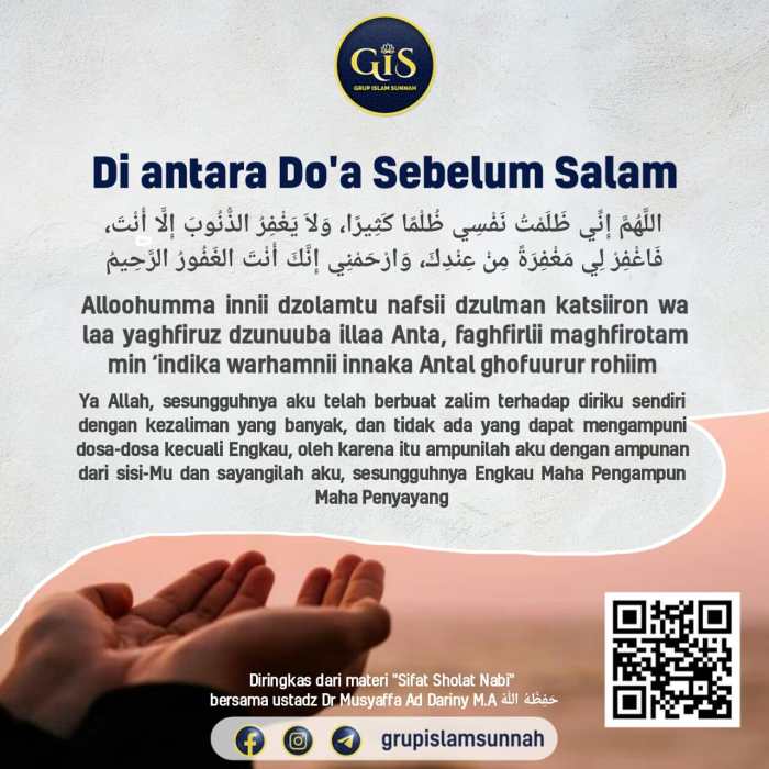 doa istiadzah sebelum salam terbaru