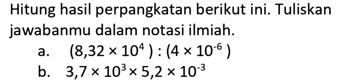 tuliskan hasil perpangkatan berikut ini