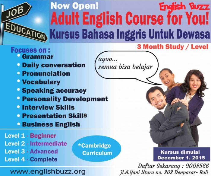 iklan kursus bahasa inggris terbaru