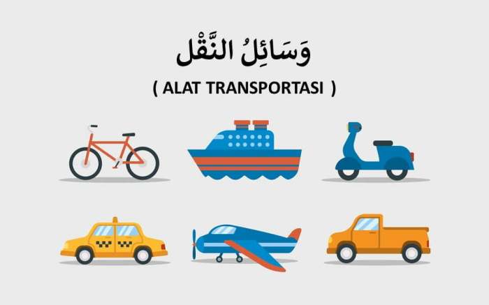 alat transportasi dalam bahasa arab terbaru