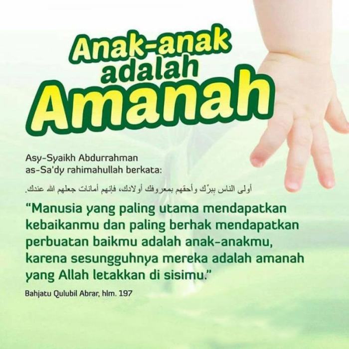 anak adalah amanah yang harus dijaga terbaru