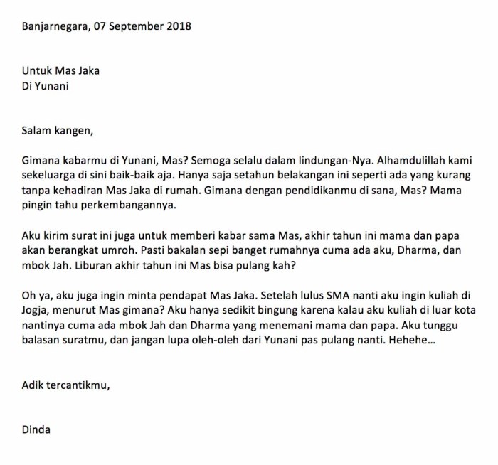 surat pribadi bahasa bali terbaru