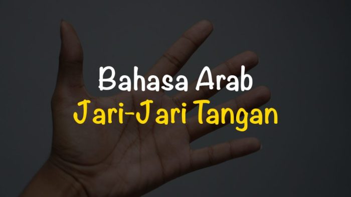 bahasa arab jari jari tangan terbaru