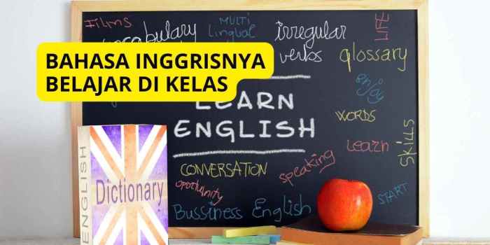 bahasa inggrisnya di kelas