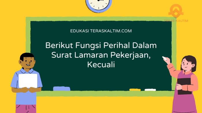 Fungsi perihal dalam surat lamaran pekerjaan