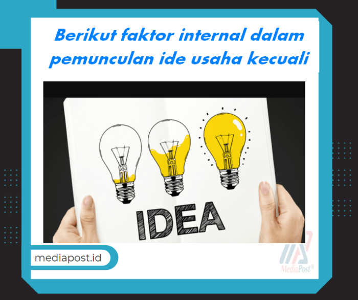 Faktor internal dalam pemunculan ide usaha