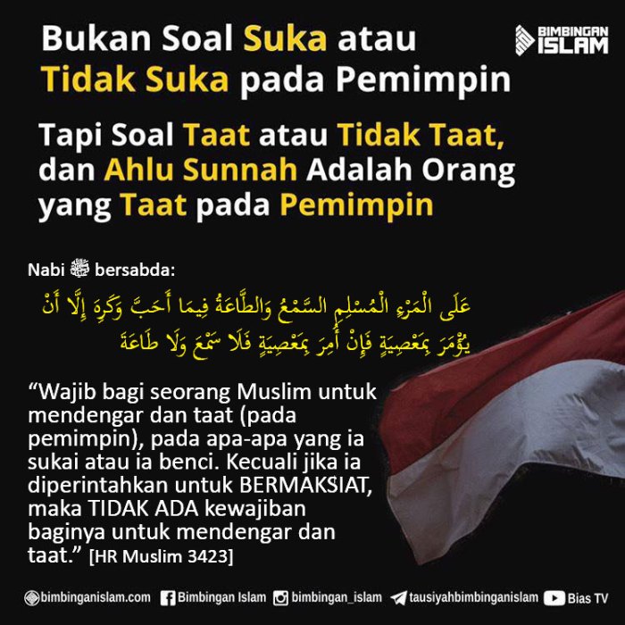 kepada pemimpin taat