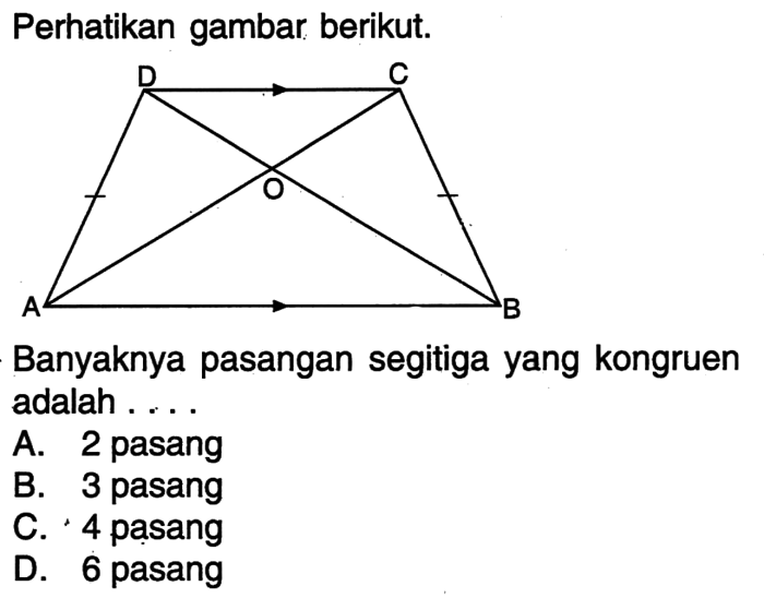 perhatikan gambar segitiga di bawah ini