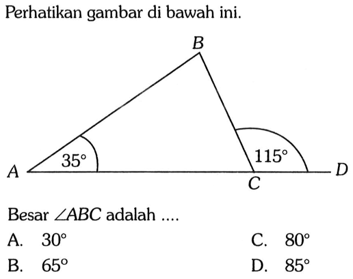 sudut perhatikan besar abc