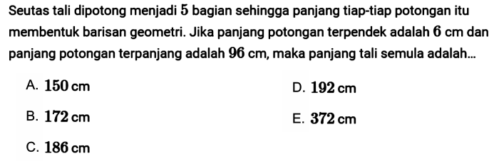 tali seutas balik keindahan matematika siapkan sepanjang