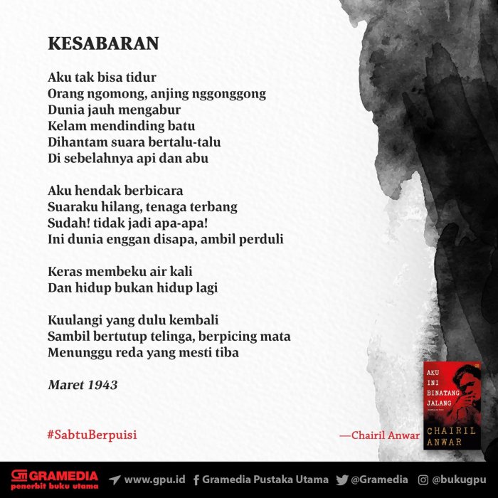 amanat puisi aku karya chairil anwar terbaru