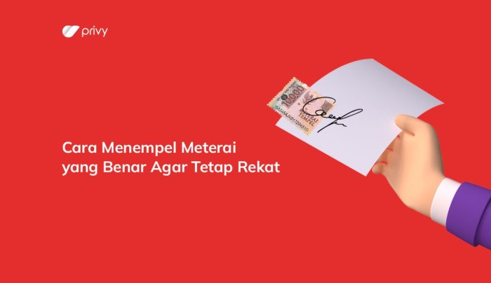 tempat stempel yang benar