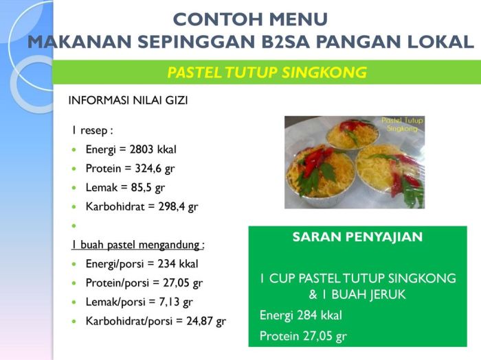 Sebutkan susunan menu makanan kontinental