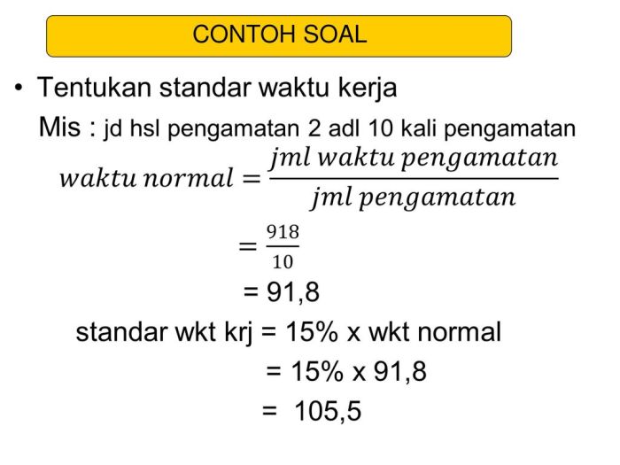 contoh soal produktivitas dan jawabannya