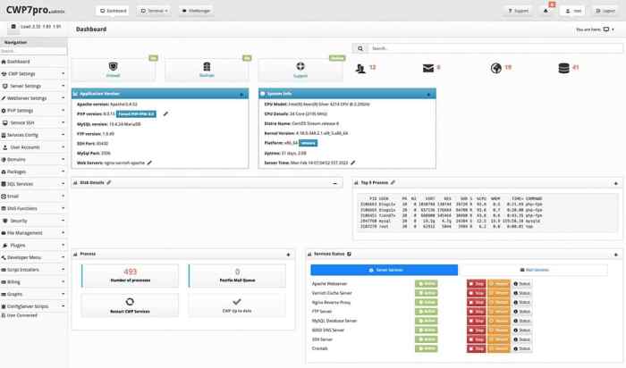 web hosting control panel