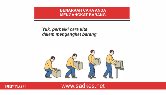 cara mengangkat barang yang benar