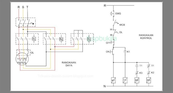 kontrol sistem rangkaian listrik phasa tenaga fasa merencanakan mebuat