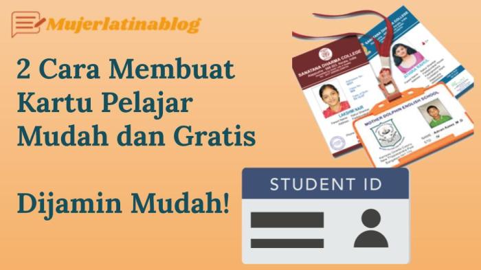 cara membuat kartu pelajar sendiri terbaru