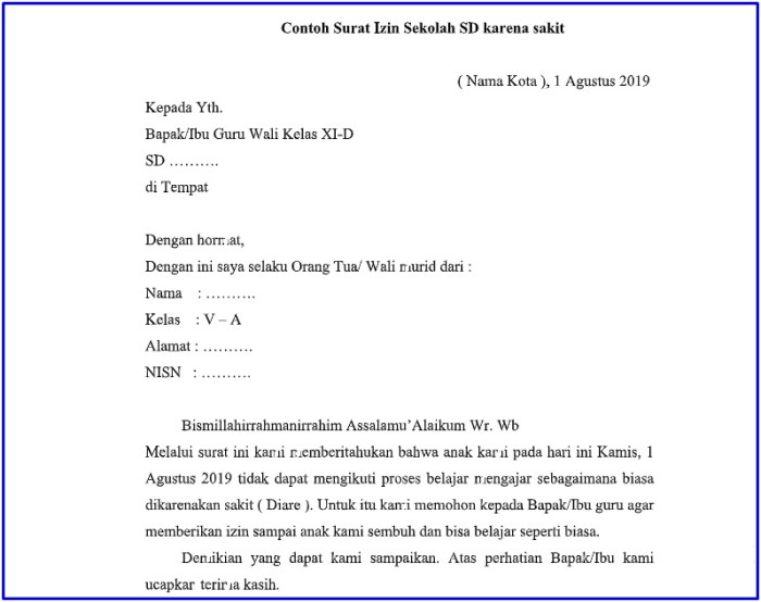 Surat contoh izin sakit tua smp cuti sma benar berbagai alasan melahirkan tidak contohsuratin