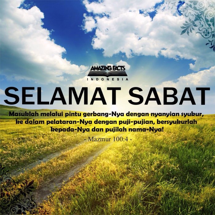 Ucapan Selamat Hari Sabat - FirstLoveBand