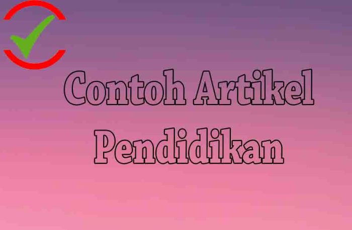 judul artikel tentang pendidikan terbaru