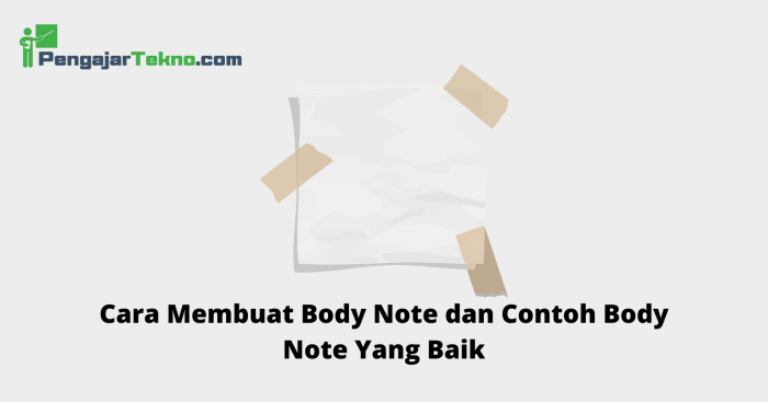 contoh body note dari internet terbaru