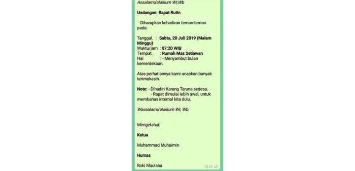 contoh broadcast donasi whatsapp