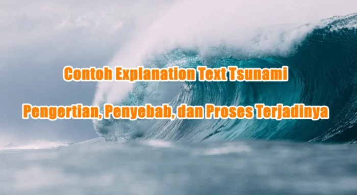 contoh explanation text tsunami terbaru