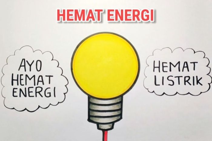 gambar poster hemat energi listrik kartun