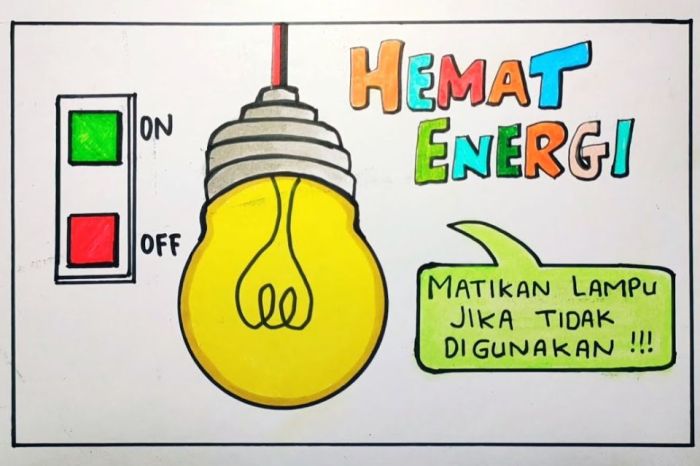 contoh poster tentang hemat energi