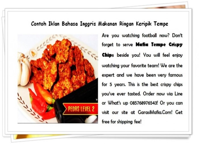 iklan bahasa inggris bergambar