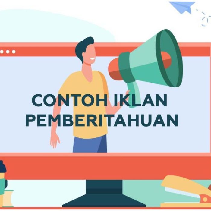 contoh iklan pemberitahuan singkat terbaru