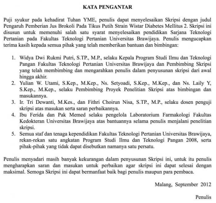 contoh kata pengantar untuk proposal terbaru