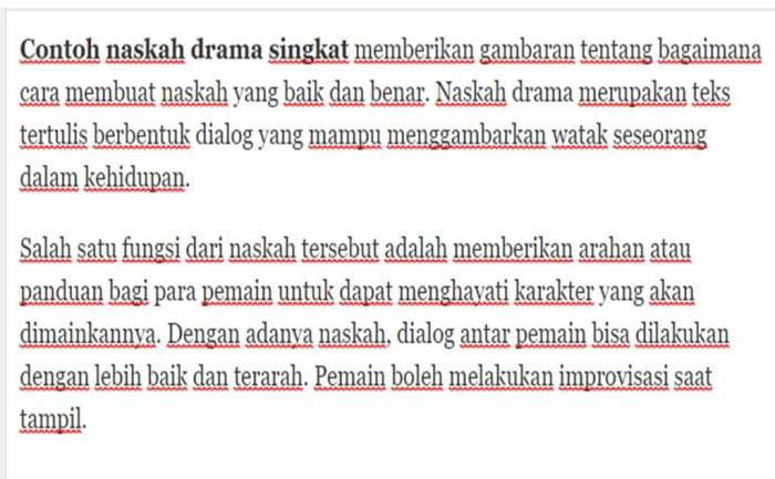 naskah drama komedi singkat terbaru