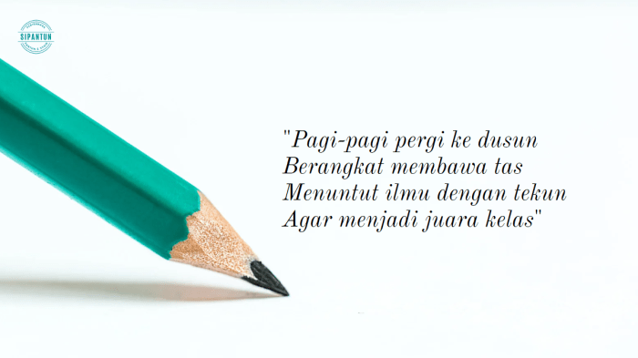 contoh pantun pendidikan 4 bait