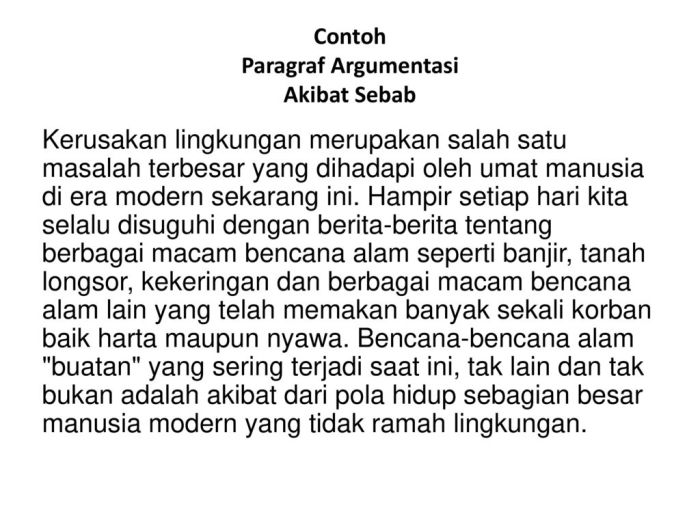 contoh argumentasi sebab akibat terbaru