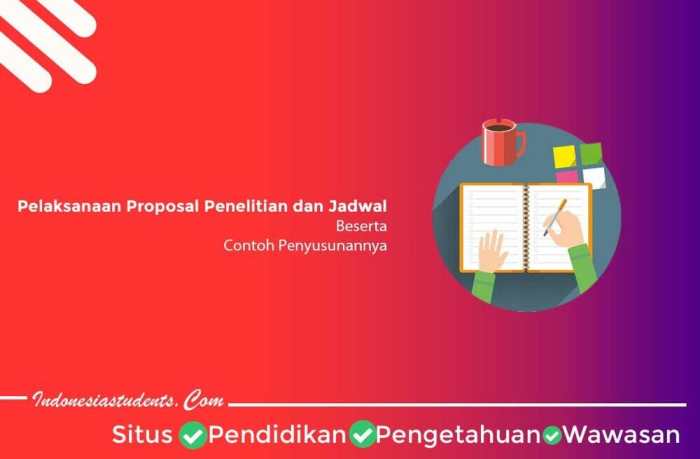 contoh jadwal pelaksanaan proposal terbaru