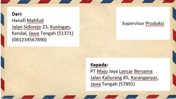 contoh penulisan amplop lamaran kerja terbaru