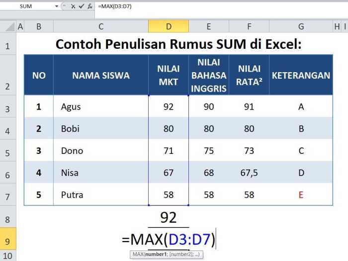 rumus if lulus tidak lulus terbaru