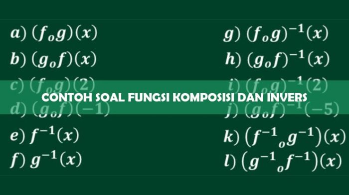 contoh soal komposisi invers