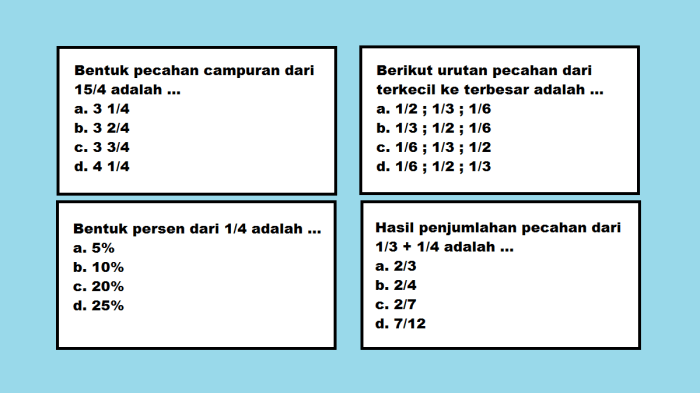 contoh soal pecahan ke desimal