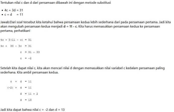 contoh soal spldv kelas 10