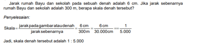 soal skala perbandingan contoh dunia matematika